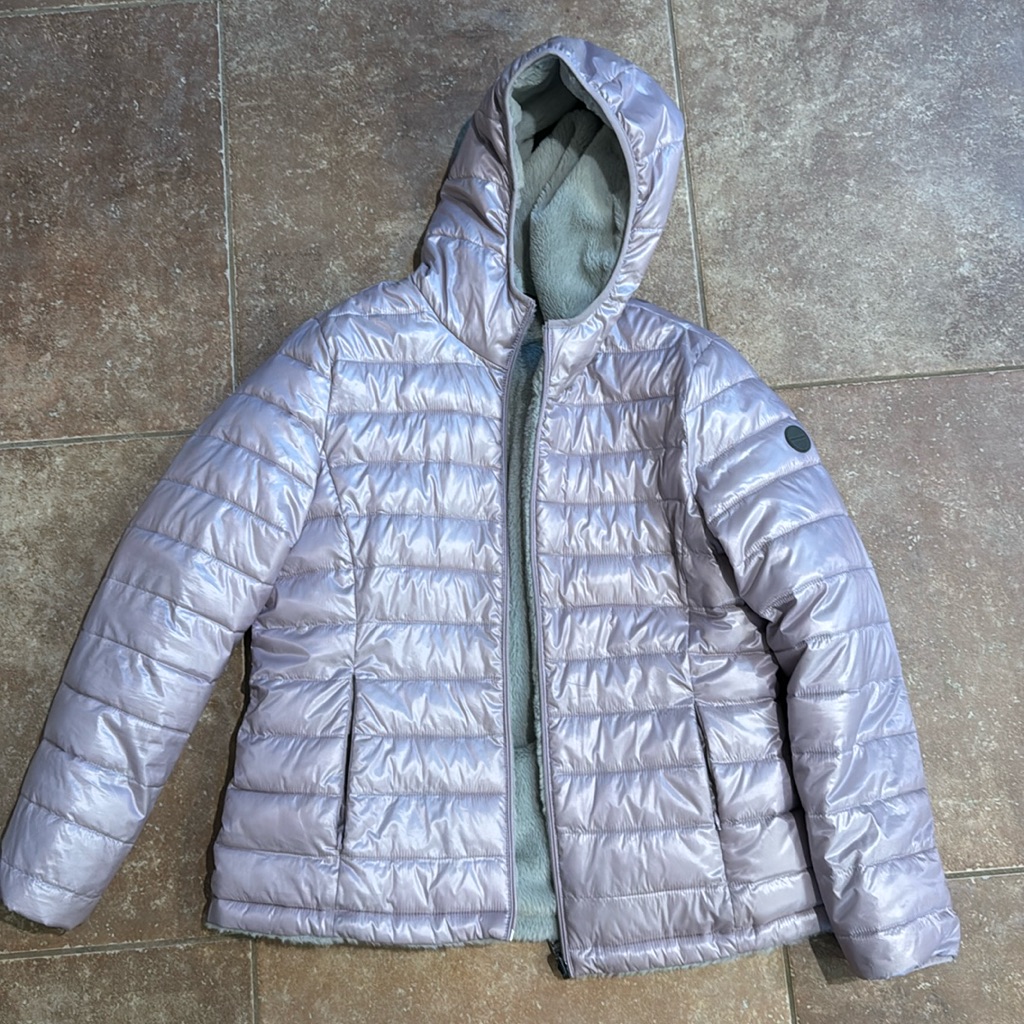 Andrew Mark Lavender Reversible Puffer Coat